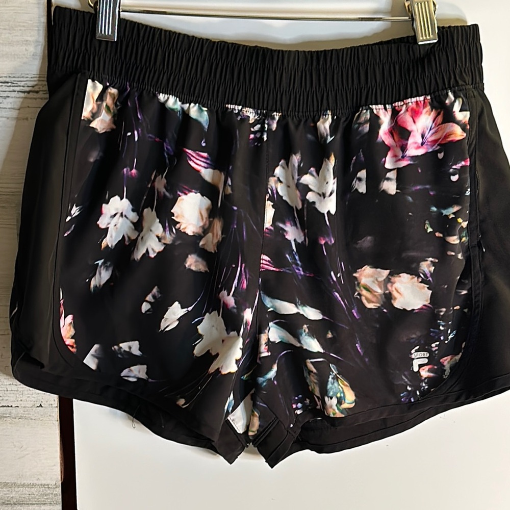 Floral Athletic Shorts with under panty sz L
